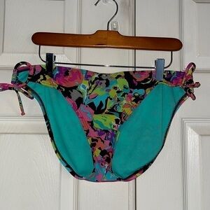 Kenneth Cole Reaction Multicolor Side Tie Bikini Bottom